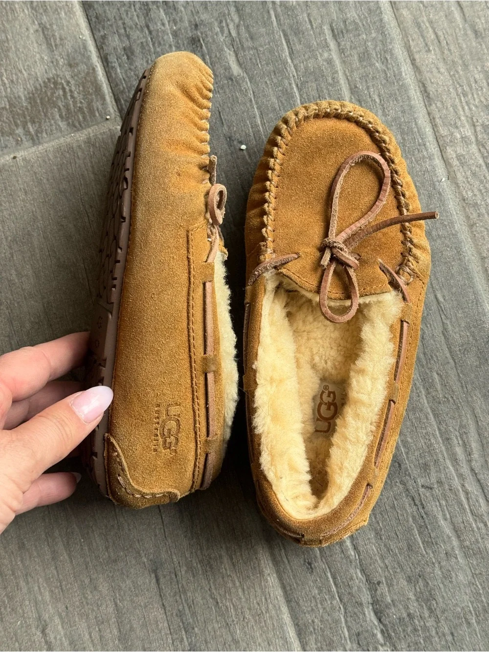 UGG toddler chestnut slippers